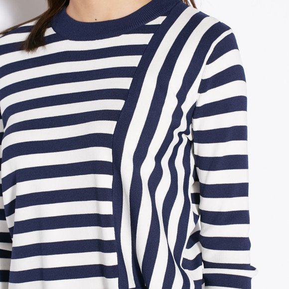 TOPSHOP Striped Crewneck Sweater Size 10 - Picture 14 of 15